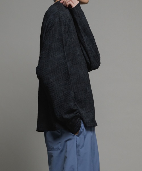 CASPER JOHN（キャスパージョン）の「Over dye rattling long T-shirts/オーバーダイラトリング ロンT（Tシャツ/カットソー・メンズ・ブラック/ホワイト/ブラウン・X-SMALL/SMALL/MEDIUM/LARGE）」の6枚目の写真