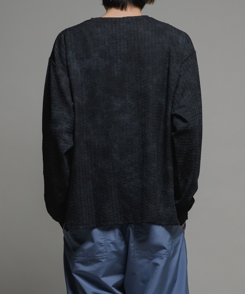 CASPER JOHN（キャスパージョン）の「Over dye rattling long T-shirts/オーバーダイラトリング ロンT（Tシャツ/カットソー・メンズ・ブラック/ホワイト/ブラウン・X-SMALL/SMALL/MEDIUM/LARGE）」の7枚目の写真