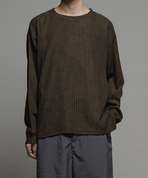 CASPER JOHN（キャスパージョン）の「Over dye rattling long T-shirts/オーバーダイラトリング ロンT（Tシャツ/カットソー・メンズ・ブラック/ホワイト/ブラウン・X-SMALL/SMALL/MEDIUM/LARGE）」の18枚目の写真