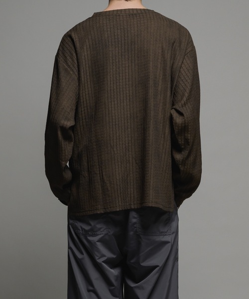 CASPER JOHN（キャスパージョン）の「Over dye rattling long T-shirts/オーバーダイラトリング ロンT（Tシャツ/カットソー・メンズ・ブラック/ホワイト/ブラウン・X-SMALL/SMALL/MEDIUM/LARGE）」の20枚目の写真