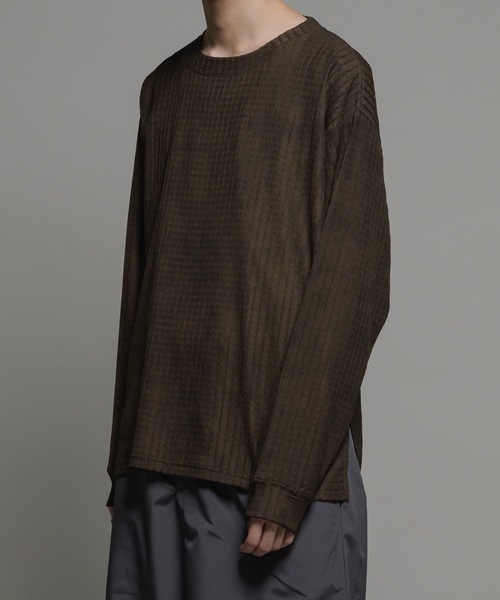 CASPER JOHN（キャスパージョン）の「Over dye rattling long T-shirts/オーバーダイラトリング ロンT（Tシャツ/カットソー・メンズ・ブラック/ホワイト/ブラウン・X-SMALL/SMALL/MEDIUM/LARGE）」の21枚目の写真