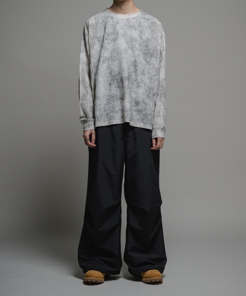 CASPER JOHN（キャスパージョン）の「Over dye rattling long T-shirts/オーバーダイラトリング ロンT（Tシャツ/カットソー・メンズ・ブラック/ホワイト/ブラウン・X-SMALL/SMALL/MEDIUM/LARGE）」の14枚目の写真