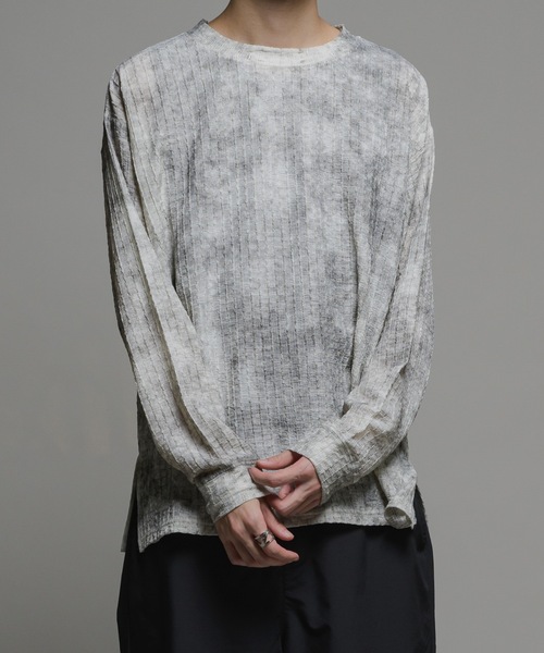 CASPER JOHN（キャスパージョン）の「Over dye rattling long T-shirts/オーバーダイラトリング ロンT（Tシャツ/カットソー・メンズ・ブラック/ホワイト/ブラウン・X-SMALL/SMALL/MEDIUM/LARGE）」の11枚目の写真