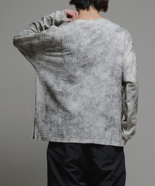 CASPER JOHN（キャスパージョン）の「Over dye rattling long T-shirts/オーバーダイラトリング ロンT（Tシャツ/カットソー・メンズ・ブラック/ホワイト/ブラウン・X-SMALL/SMALL/MEDIUM/LARGE）」の13枚目の写真