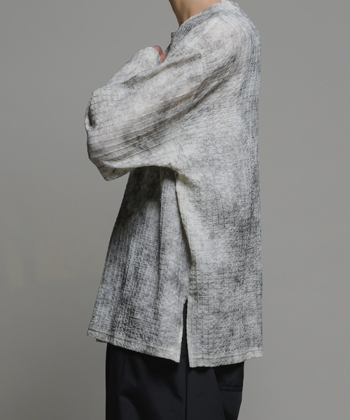 CASPER JOHN（キャスパージョン）の「Over dye rattling long T-shirts/オーバーダイラトリング ロンT（Tシャツ/カットソー・メンズ・ブラック/ホワイト/ブラウン・X-SMALL/SMALL/MEDIUM/LARGE）」の12枚目の写真