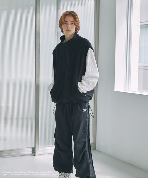 極美品 6（ROKU）リバーシブル ボアジップブルゾン 4way セール】【Reebok別注】4wayリバーシブル裏フリース