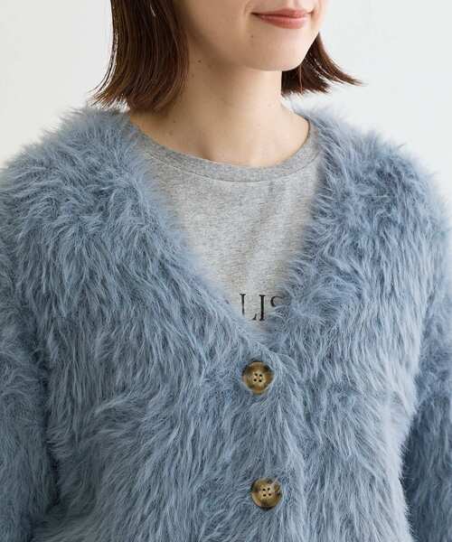 セール】・Petit Fleur シャギーニットカーディガン（カーディガン