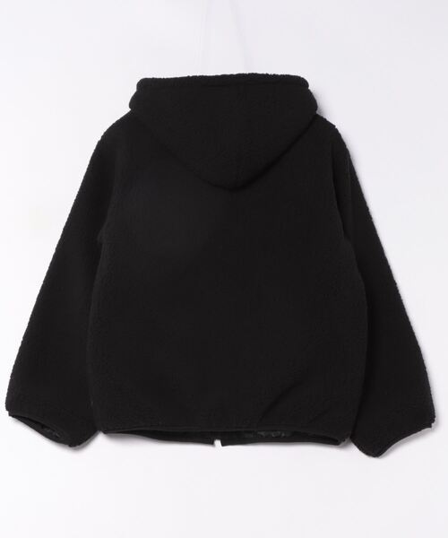 anap mimpi（アナップミンピ）の「中綿入り フード付き ボア ブルゾン（ブルゾン・レディース・ベージュ/ブラック・FREE）」の3枚目の写真