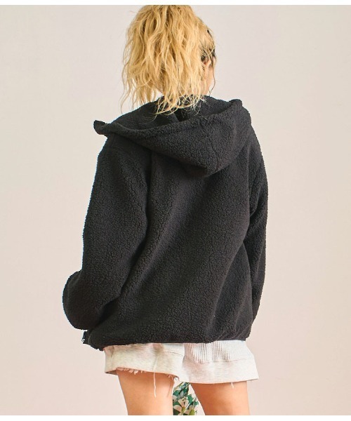 anap mimpi（アナップミンピ）の「中綿入り フード付き ボア ブルゾン（ブルゾン・レディース・ベージュ/ブラック・FREE）」の21枚目の写真