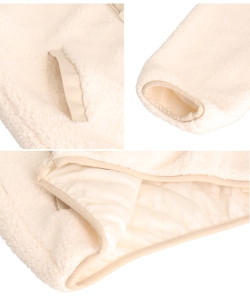 anap mimpi（アナップミンピ）の「中綿入り フード付き ボア ブルゾン（ブルゾン・レディース・ベージュ/ブラック・FREE）」の17枚目の写真