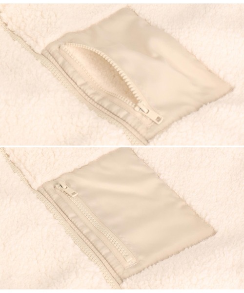 anap mimpi（アナップミンピ）の「中綿入り フード付き ボア ブルゾン（ブルゾン・レディース・ベージュ/ブラック・FREE）」の18枚目の写真