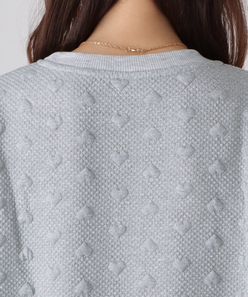 Lace Ladies(レースレディース)の「ハート リボン ぽこぽこ 長袖 プルオーバー(スウェット・レディース・ブラック/グレー・M/XL)」の16枚目の写真