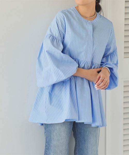 titivate(ティティベイト)の「切替ギャザーボリュームシャツブラウス(シャツ/ブラウス・レディース・イエロー系その他/オフホワイト/ブルー系その他/ブラック・M/S/L)」の19枚目の写真