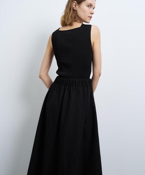 LANVIN en Bleu(ランバンオンブルー)の「リングツイードニットコンビワンピース(ワンピース・レディース・ブラック/オフホワイト・38/36)」の6枚目の写真