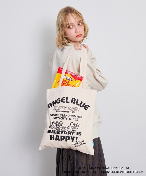 apres jour mignon(アプレジュールミニョン)の「【ANGEL BLUE×apresjour mignonコラボ】トートバッグ【ZOZOTOWN限定アイテム】(トートバッグ・レディース・ナチュラル/アイボリー・フリー)」の2枚目の写真