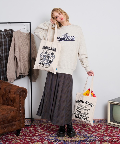 apres jour mignon(アプレジュールミニョン)の「【ANGEL BLUE×apresjour mignonコラボ】トートバッグ【ZOZOTOWN限定アイテム】(トートバッグ・レディース・ナチュラル/アイボリー・フリー)」の3枚目の写真