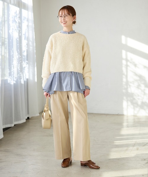 ROPE' PICNIC（ロペピクニック）の「スパンコール混リボンヤーンニットプルオーバー（ニット/セーター・レディース・キナリ/ピンク系その他2/ライトグレー/ピンク/ブルー系その他4・38）」の7枚目の写真