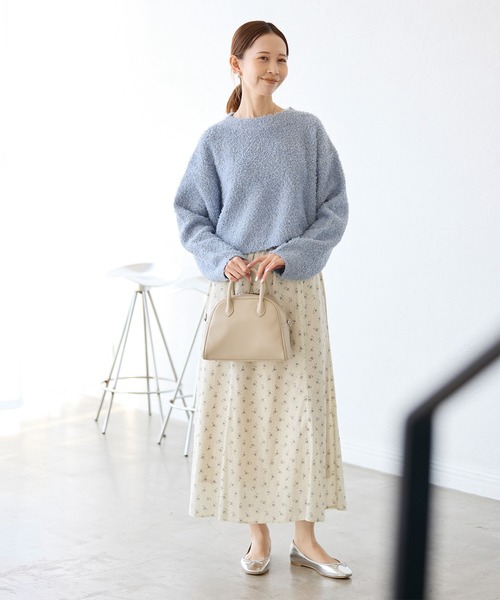 ROPE' PICNIC（ロペピクニック）の「スパンコール混リボンヤーンニットプルオーバー（ニット/セーター・レディース・キナリ/ピンク系その他2/ライトグレー/ピンク/ブルー系その他4・38）」の8枚目の写真