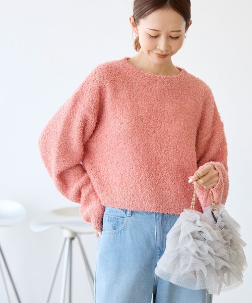 ROPE' PICNIC（ロペピクニック）の「スパンコール混リボンヤーンニットプルオーバー（ニット/セーター・レディース・キナリ/ピンク系その他2/ライトグレー/ピンク/ブルー系その他4・38）」の11枚目の写真