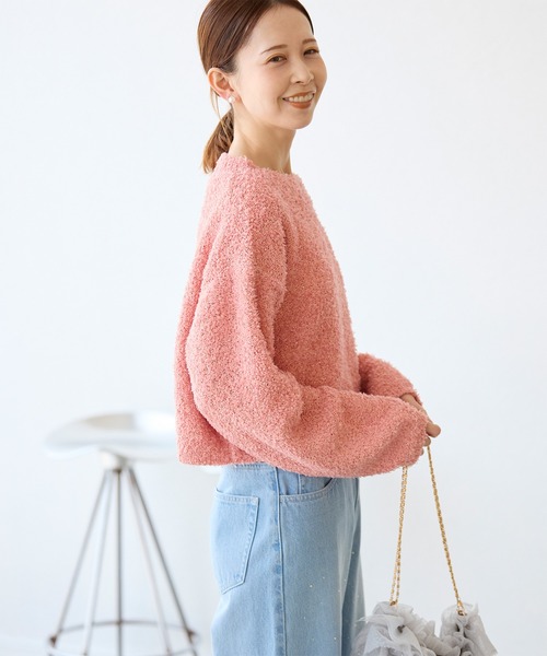 ROPE' PICNIC（ロペピクニック）の「スパンコール混リボンヤーンニットプルオーバー（ニット/セーター・レディース・キナリ/ピンク系その他2/ライトグレー/ピンク/ブルー系その他4・38）」の12枚目の写真