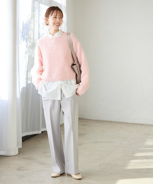 ROPE' PICNIC（ロペピクニック）の「スパンコール混リボンヤーンニットプルオーバー（ニット/セーター・レディース・キナリ/ピンク系その他2/ライトグレー/ピンク/ブルー系その他4・38）」の14枚目の写真