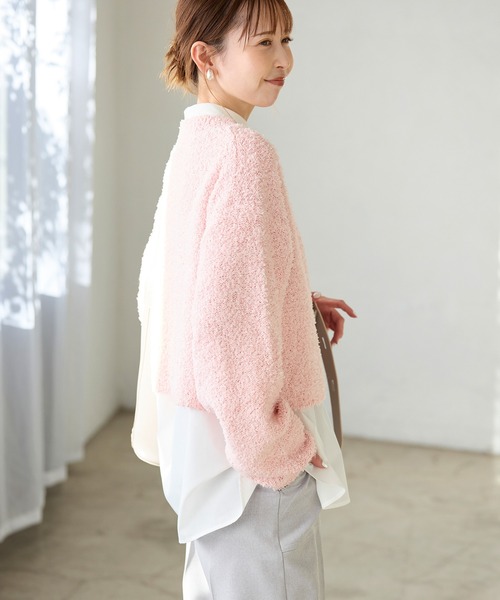 ROPE' PICNIC（ロペピクニック）の「スパンコール混リボンヤーンニットプルオーバー（ニット/セーター・レディース・キナリ/ピンク系その他2/ライトグレー/ピンク/ブルー系その他4・38）」の15枚目の写真