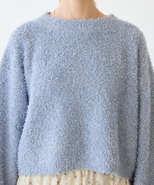 ROPE' PICNIC（ロペピクニック）の「スパンコール混リボンヤーンニットプルオーバー（ニット/セーター・レディース・キナリ/ピンク系その他2/ライトグレー/ピンク/ブルー系その他4・38）」の21枚目の写真