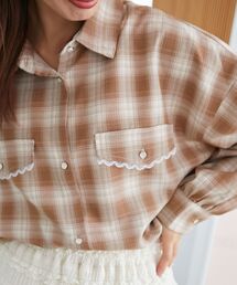 MAJESTIC LEGON | フラップレースルーズシルエットシャツ(シャツ/ブラウス)