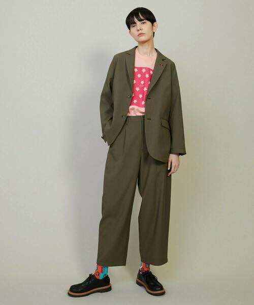 FRAPBOIS(フラボア)の「コンフォートサッカー ジャケット(テーラードジャケット・レディース・ネイビー/カーキ・2/1)」の12枚目の写真