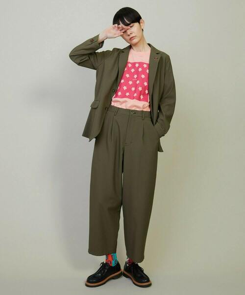 FRAPBOIS(フラボア)の「コンフォートサッカー ジャケット(テーラードジャケット・レディース・ネイビー/カーキ・2/1)」の13枚目の写真