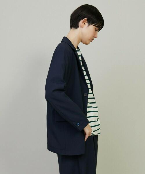 FRAPBOIS(フラボア)の「コンフォートサッカー ジャケット(テーラードジャケット・レディース・ネイビー/カーキ・2/1)」の18枚目の写真