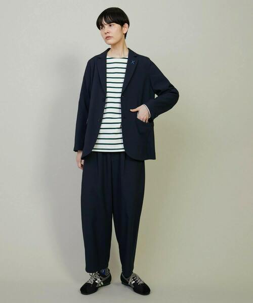 FRAPBOIS(フラボア)の「コンフォートサッカー ジャケット(テーラードジャケット・レディース・ネイビー/カーキ・2/1)」の20枚目の写真