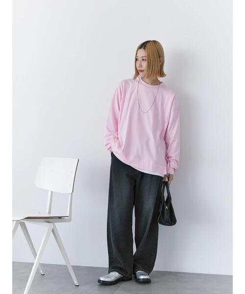 Samansa Mos2 blue(サマンサモスモスブルー)の「◎サイドリボンロンT(Tシャツ/カットソー・レディース・ブラック/ピンク/パープル・F)」の15枚目の写真