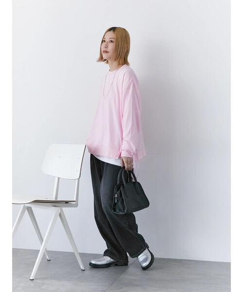 Samansa Mos2 blue(サマンサモスモスブルー)の「◎サイドリボンロンT(Tシャツ/カットソー・レディース・ブラック/ピンク/パープル・F)」の16枚目の写真