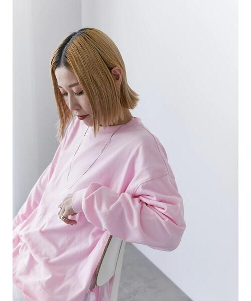 Samansa Mos2 blue(サマンサモスモスブルー)の「◎サイドリボンロンT(Tシャツ/カットソー・レディース・ブラック/ピンク/パープル・F)」の18枚目の写真