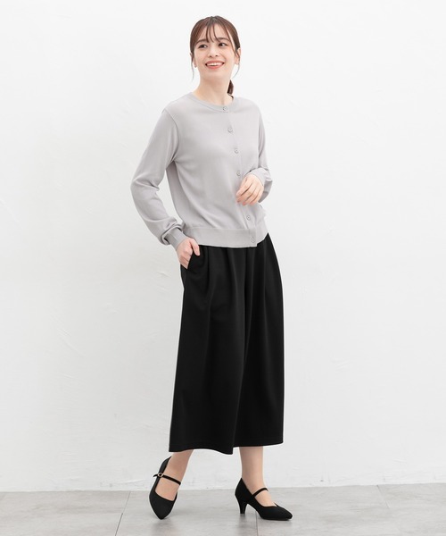 Honeys(ハニーズ)の「【UVカット・花粉リリース加工】花粉対策クルーカーデ(カーディガン/ボレロ・レディース・イエロー/グレイッシュベージュ/ブラック/レッド/グリーン/ブルー/ネイビー・M/LL/S/L)」の22枚目の写真