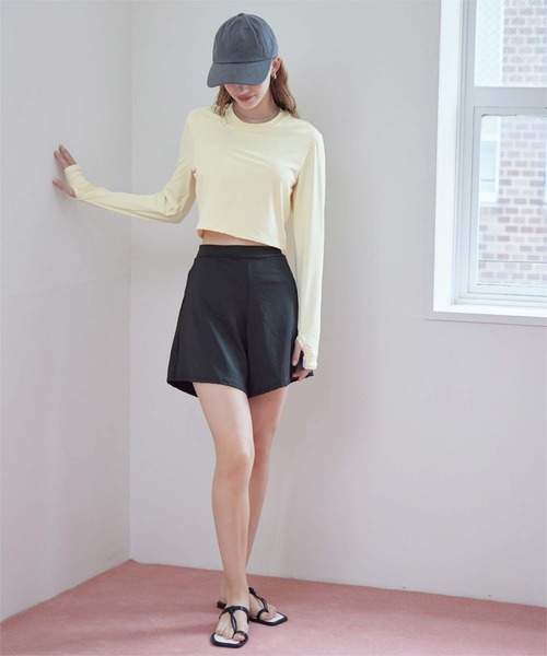 SEA DRESS（シードレス）の「3点セット/ショートパンツ×カップ付長袖ビキニ/水着（水着・レディース・モカ/アイボリー/ブラック/ホワイト系その他/ホワイト系その他2/ホワイト系その他3/ピンク・M/S/LL/L/2XL）」の13枚目の写真