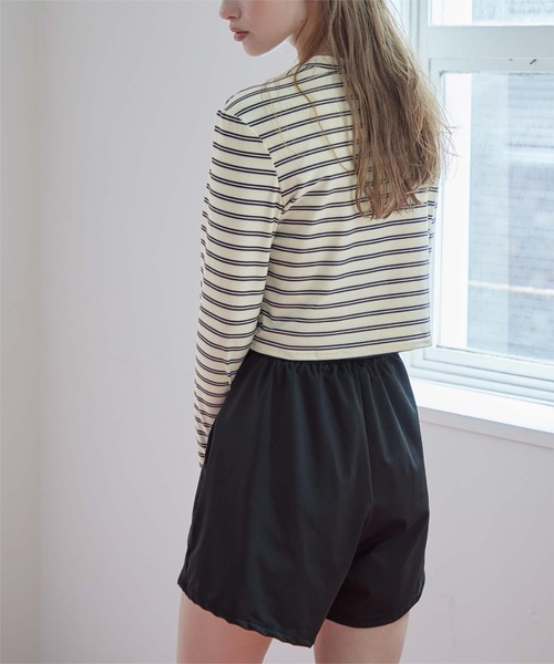 SEA DRESS（シードレス）の「3点セット/ショートパンツ×カップ付長袖ビキニ/水着（水着・レディース・モカ/アイボリー/ブラック/ホワイト系その他/ホワイト系その他2/ホワイト系その他3/ピンク・M/S/LL/L/2XL）」の20枚目の写真