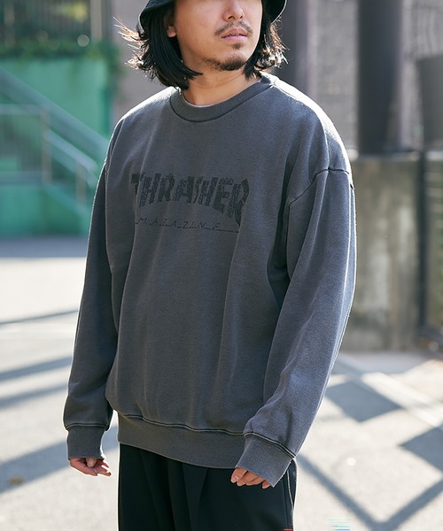 THRASHER(スラッシャー)の「THRASHER スラッシャー ピグメントスウェット(スウェット・メンズ・ホワイト/ブラック/グリーン/マスタード・M/L)」の5枚目の写真