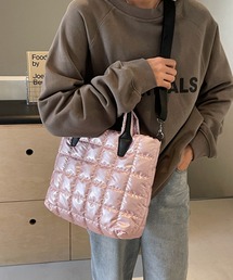 キルティング素材2WAYショルダーバッグ