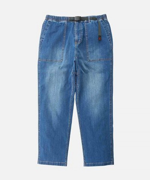 Gramicci（グラミチ）の「Gramicci/グラミチ STRETCH DENIM LOOSE TAPERED RIDGE PANT ルーズテーパードパンツ（デニムパンツ・メンズ・ワンウォッシュ/ライトインディゴブルー/ダークインディゴブルー・M/XL/S/L）」の5枚目の写真