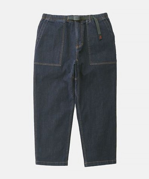 Gramicci（グラミチ）の「Gramicci/グラミチ STRETCH DENIM LOOSE TAPERED RIDGE PANT ルーズテーパードパンツ（デニムパンツ・メンズ・ワンウォッシュ/ライトインディゴブルー/ダークインディゴブルー・M/XL/S/L）」の4枚目の写真