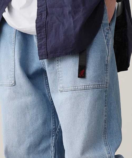 Gramicci（グラミチ）の「Gramicci/グラミチ STRETCH DENIM LOOSE TAPERED RIDGE PANT ルーズテーパードパンツ（デニムパンツ・メンズ・ワンウォッシュ/ライトインディゴブルー/ダークインディゴブルー・M/XL/S/L）」の12枚目の写真