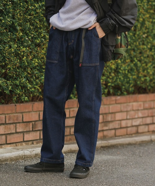 Gramicci（グラミチ）の「Gramicci/グラミチ STRETCH DENIM LOOSE TAPERED RIDGE PANT ルーズテーパードパンツ（デニムパンツ・メンズ・ワンウォッシュ/ライトインディゴブルー/ダークインディゴブルー・M/XL/S/L）」の15枚目の写真