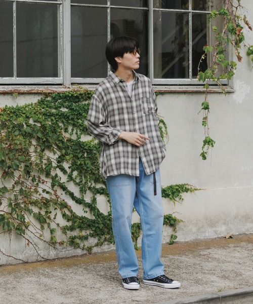 Gramicci（グラミチ）の「Gramicci/グラミチ STRETCH DENIM LOOSE TAPERED RIDGE PANT ルーズテーパードパンツ（デニムパンツ・メンズ・ワンウォッシュ/ライトインディゴブルー/ダークインディゴブルー・M/XL/S/L）」の10枚目の写真