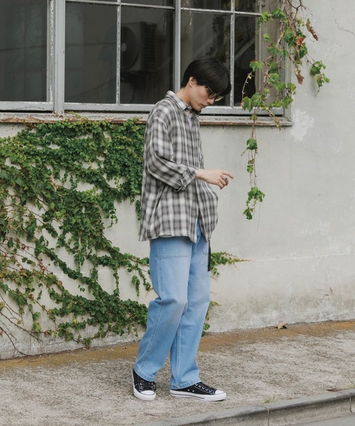 Gramicci（グラミチ）の「Gramicci/グラミチ STRETCH DENIM LOOSE TAPERED RIDGE PANT ルーズテーパードパンツ（デニムパンツ・メンズ・ワンウォッシュ/ライトインディゴブルー/ダークインディゴブルー・M/XL/S/L）」の11枚目の写真