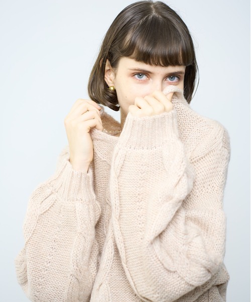 deicy - deicy ♡ リボン付きピンクニット DEICY ニット セーター リボンフリンジフリルニット レディース