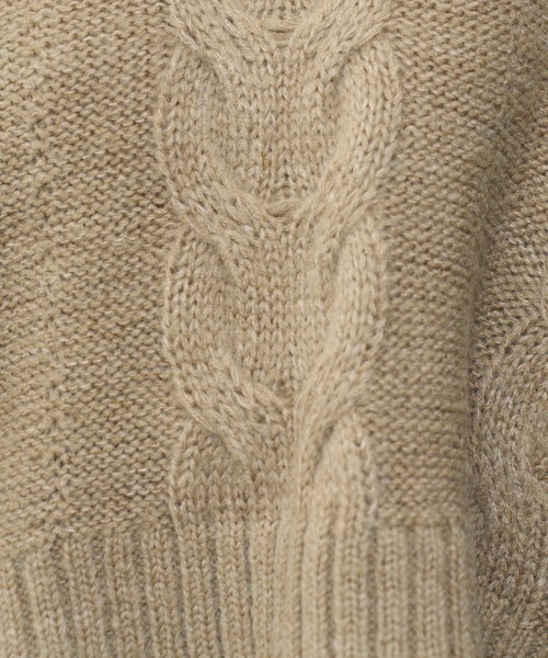 DEICY（デイシー）の「BIGケーブルニットプルオーバー（ニット/セーター・レディース・ピンク/モカ/オフホワイト・FREE）」の11枚目の写真
