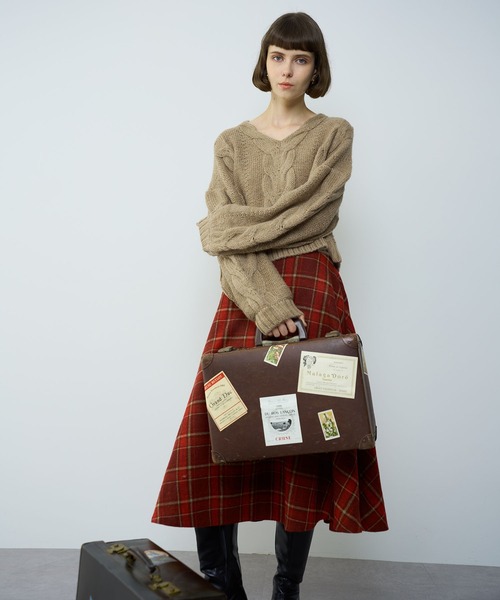 DEICY（デイシー）の「BIGケーブルニットプルオーバー（ニット/セーター・レディース・ピンク/モカ/オフホワイト・FREE）」の21枚目の写真