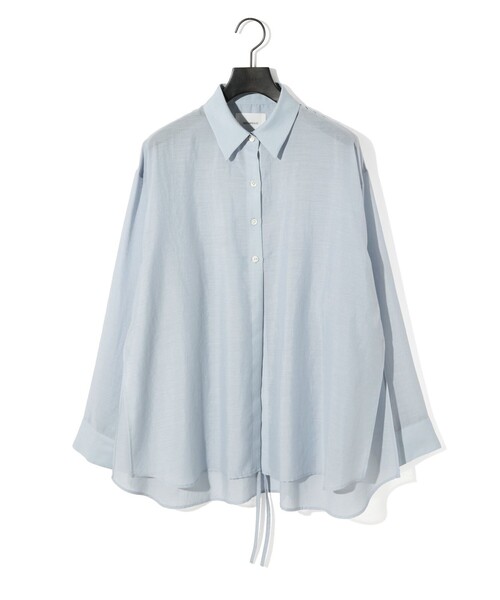 MIDIUMISOLID(ミディウミソリッド)の「MIDIUMISOLID for Ladies ドローストリングシャツ(シャツ/ブラウス・レディース・ブラック/ライトブルー/アイボリー/ピンク・FREE)」の19枚目の写真